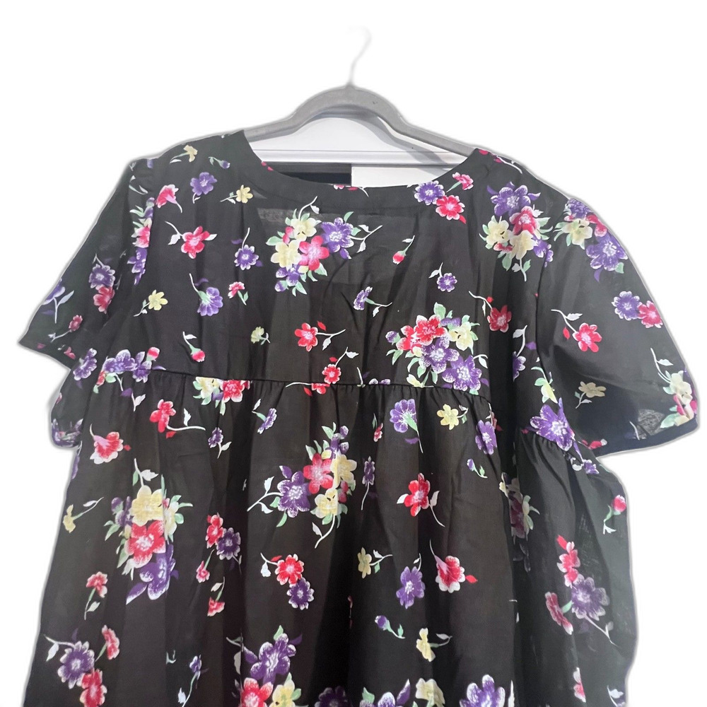 Only Necessities Cotton Blend floral print dress sz 2X pockets comfortable light - Picture 11 of 12